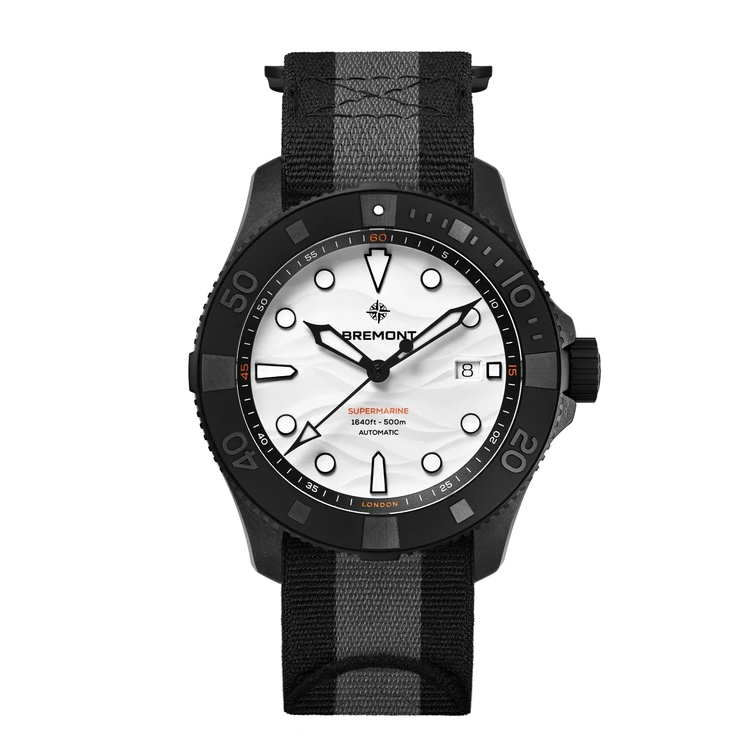 Bremont Supermarine Full Ceramic Polar White 43mm White Dial Men's Watch SM43-DT-BKCER-WH-N-S