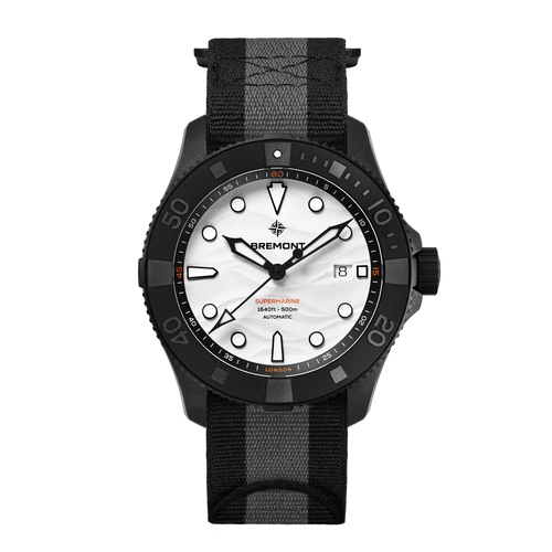 Bremont Supermarine Full Ceramic Polar White 43mm White Dial Men's Watch SM43-DT-BKCER-WH-N-S