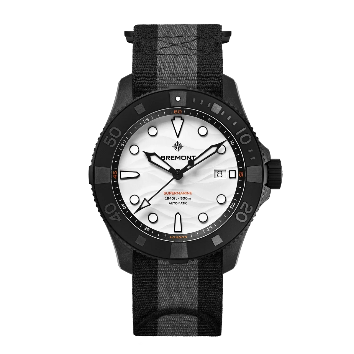 Bremont Supermarine Full Ceramic Polar White 43mm White Dial Men's Watch SM43-DT-BKCER-WH-N-S