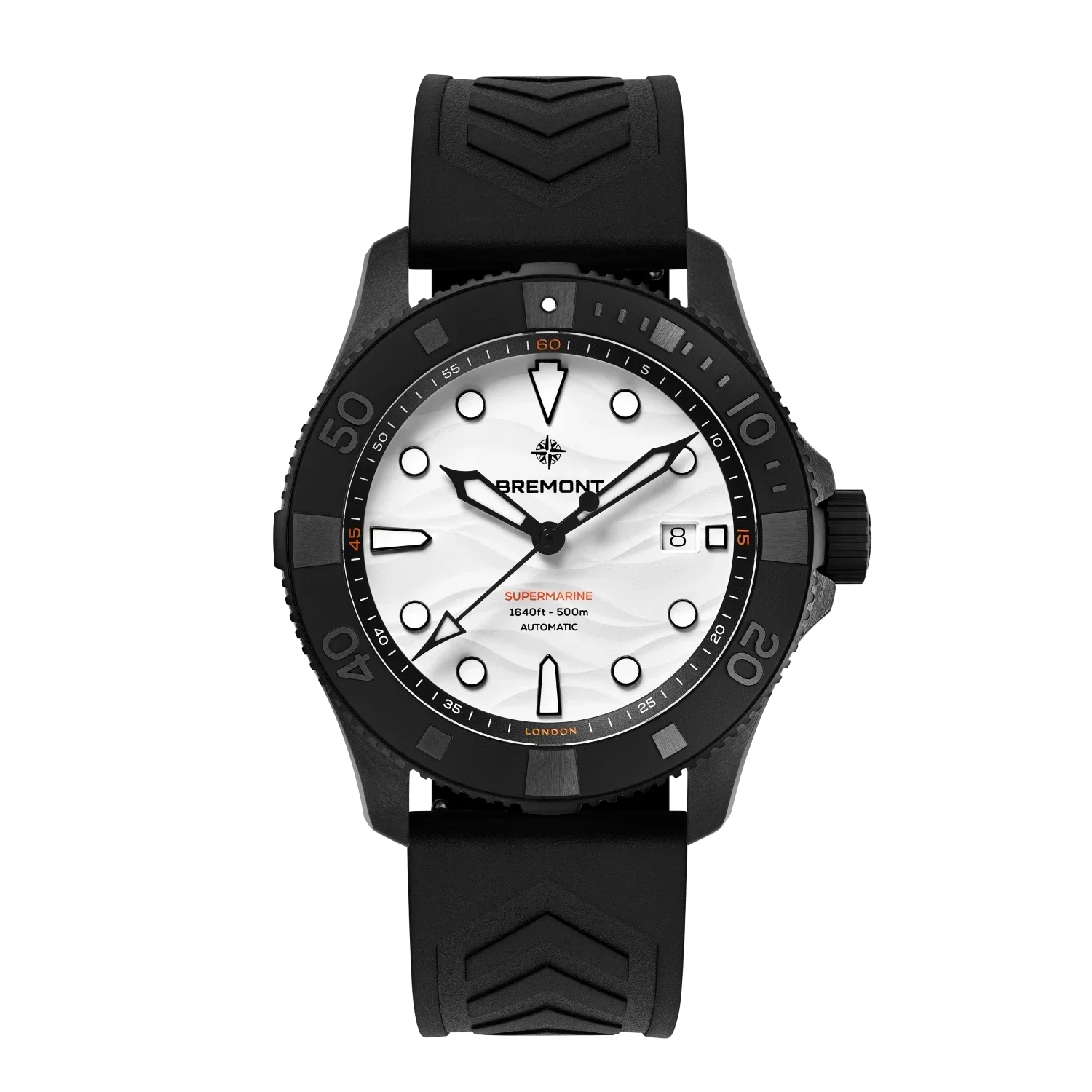 Bremont Supermarine Full Ceramic Polar White 43mm White Dial Men's Watch SM43-DT-BKCER-WH-R-S