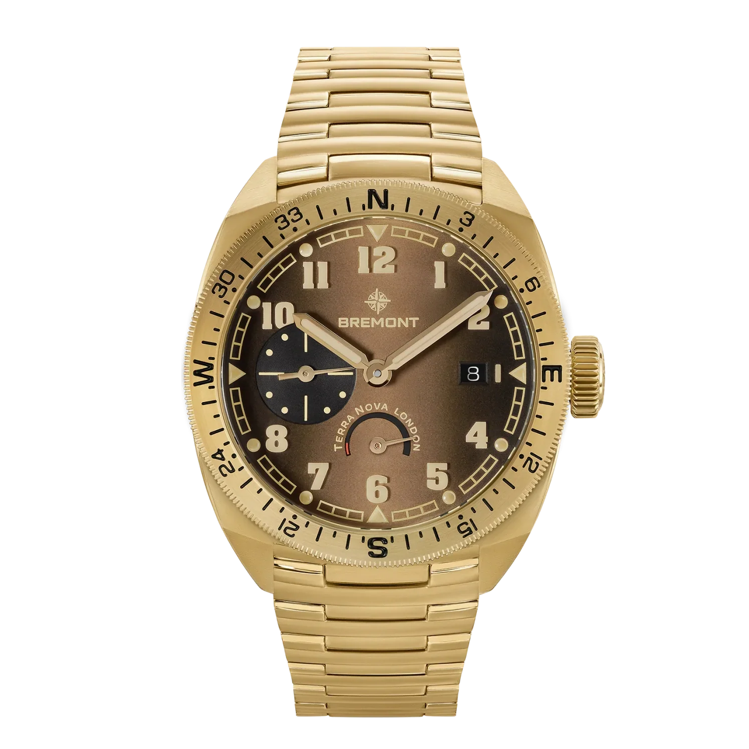 Bremont Terra Nova 40.5mm Power Reserve Bronze Gradient Caramel Dial Men's Watch TN40-PWR-BZ-BR-B