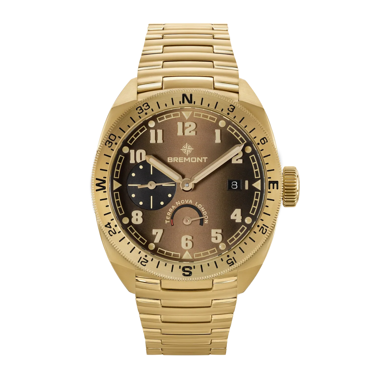 Bremont Terra Nova 40.5mm Power Reserve Bronze Gradient Caramel Dial Men's Watch TN40-PWR-BZ-BR-B