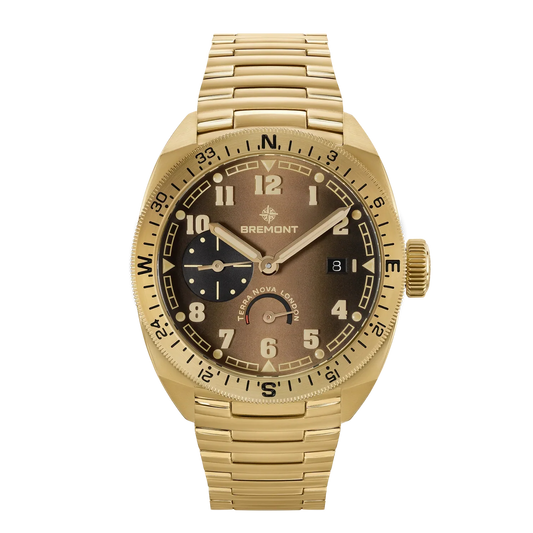 Bremont Terra Nova 40.5mm Power Reserve Bronze Gradient Caramel Dial Men's Watch TN40-PWR-BZ-BR-B