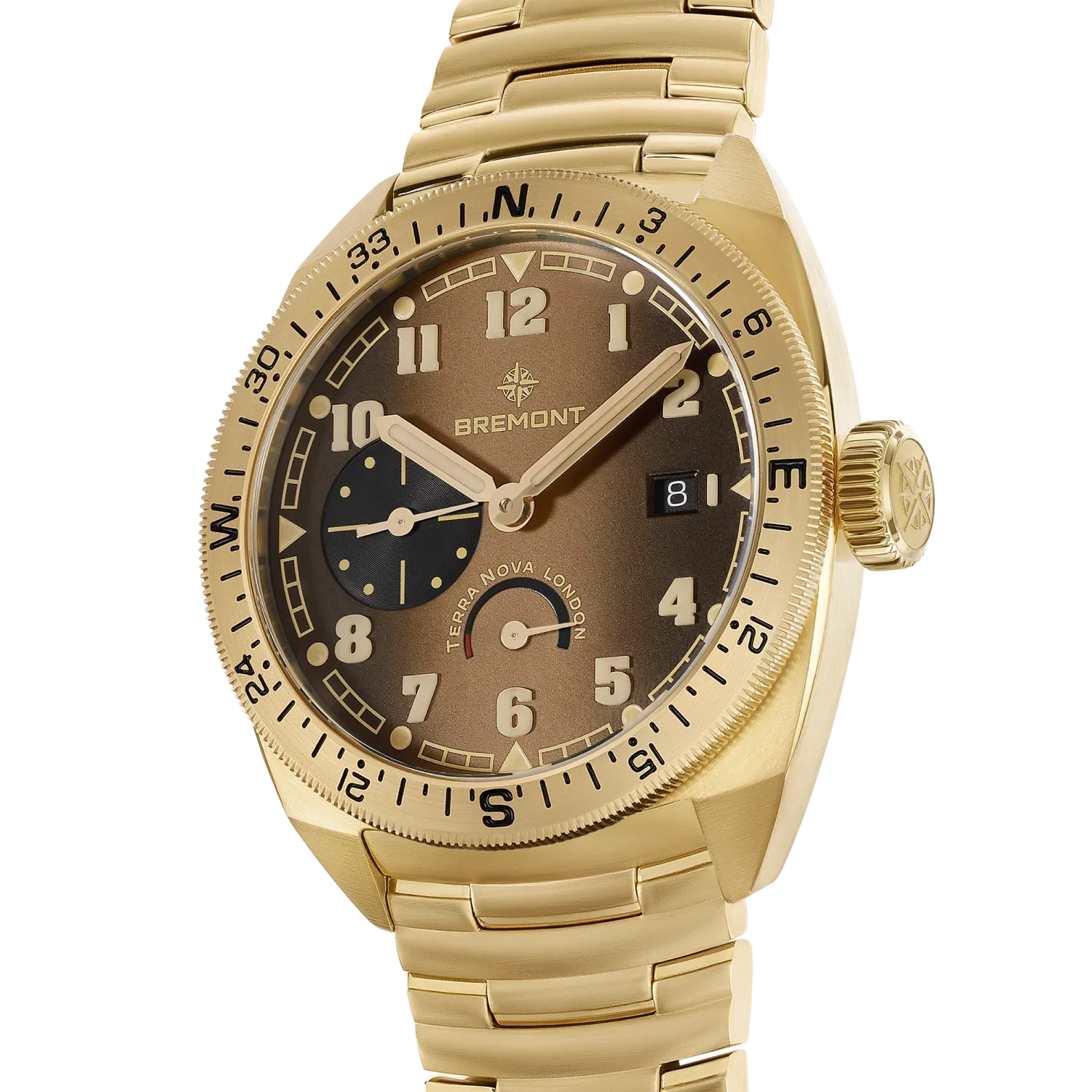 Bremont Terra Nova 40.5mm Power Reserve Bronze Gradient Caramel Dial Men's Watch TN40-PWR-BZ-BR-B