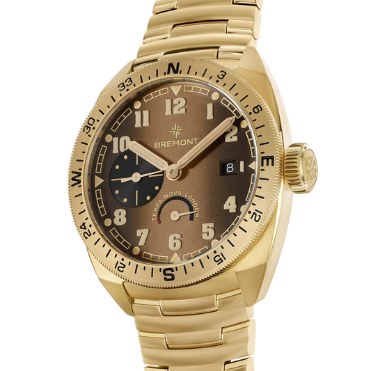 Bremont Terra Nova 40.5mm Power Reserve Bronze Gradient Caramel Dial Men's Watch TN40-PWR-BZ-BR-B