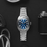 Bremont Terra Nova 40.5mm Turning Bezel Power Reserve Blue Dial Men's Watch TN40-PWR-SS-BL-B