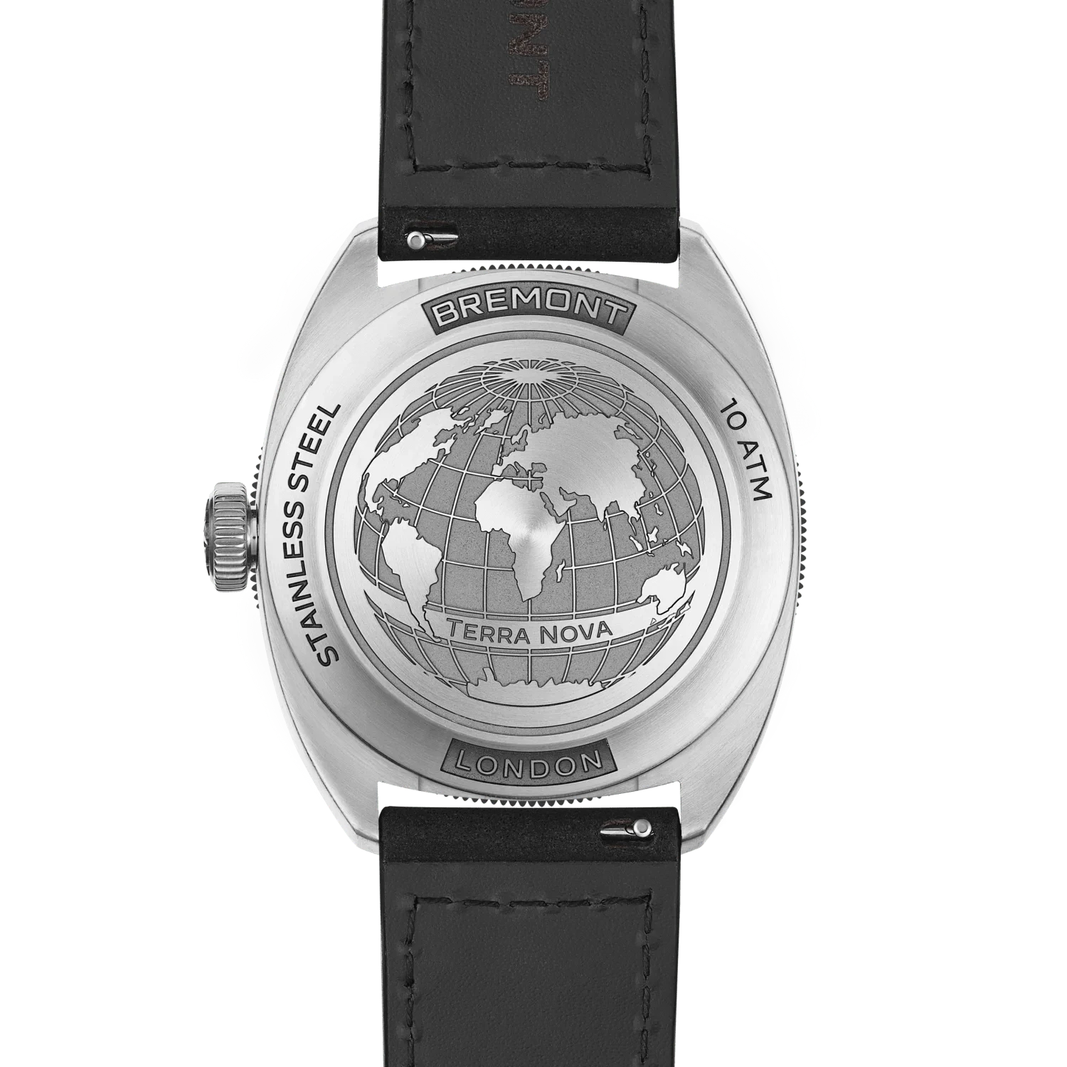 Bremont Terra Nova 40.5mm Turning Bezel Power Reserve Black Dial Men's Watch TN40-PWR-SS-BK-L-S