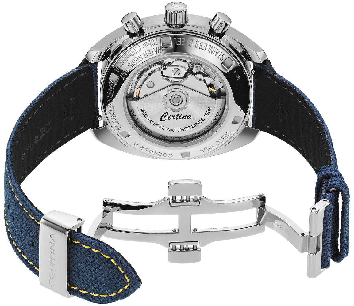 Certina DS-2 Chronograph Automatic 43.36mm Blue Dial Men's Watch C0244621804100