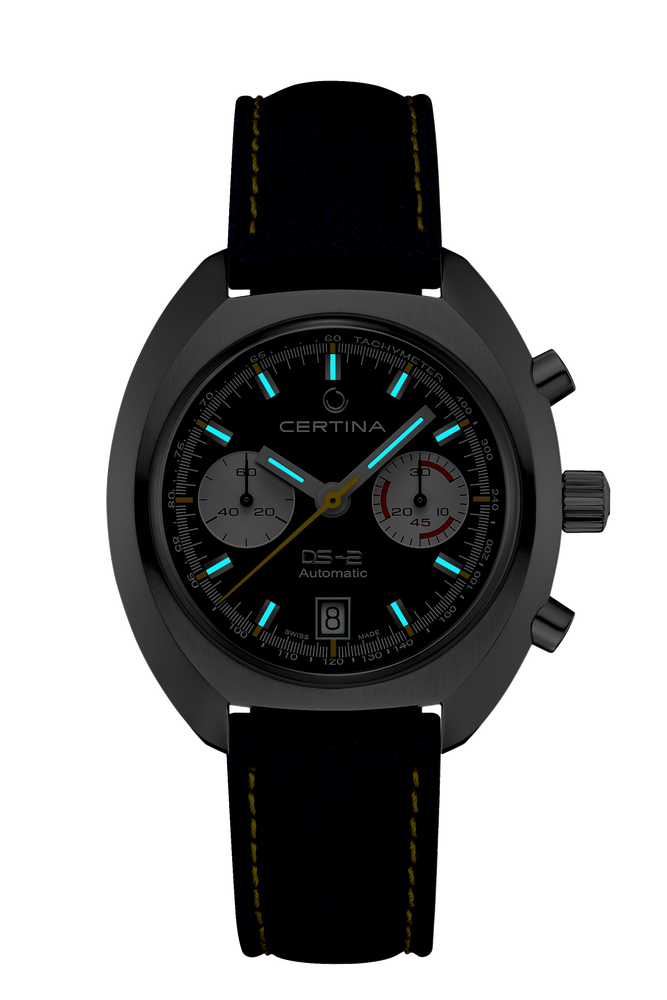 Certina DS-2 Chronograph Automatic 43.36mm Blue Dial Men's Watch C0244621804100