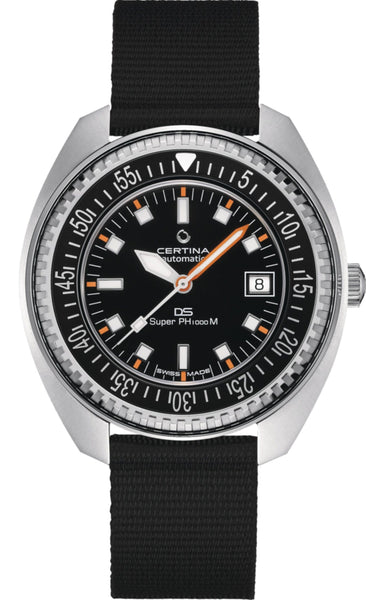 Certina DS SUPER PH1000M Black Dial 43.5mm Men's Watch