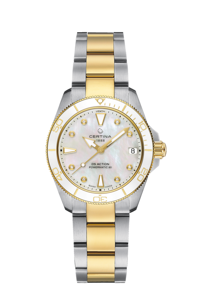 Certina DS Action 34.5mm Powermatic 80 Mother of Pearl Dial Women's Watch C0320072211600