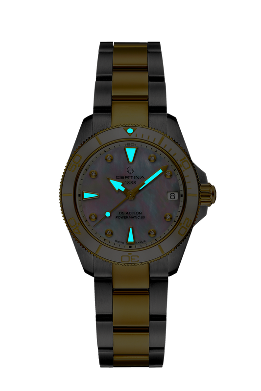 Certina DS Action 34.5mm Powermatic 80 Mother of Pearl Dial Women's Watch C0320072211600