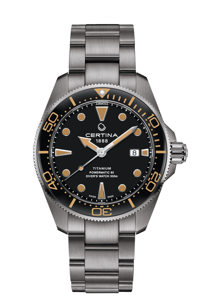 Certina DS Action Diver 43mm Powermatic 80 Black Dial Men's Watch C0326074405100