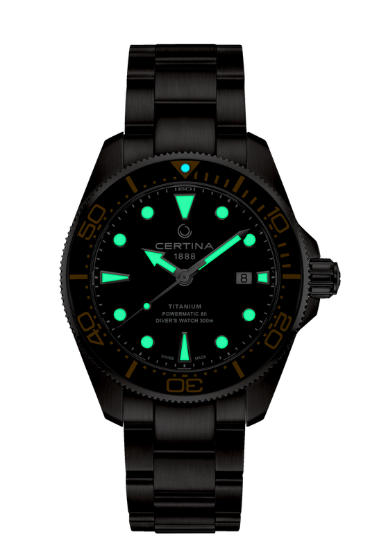 Certina DS Action Diver 43mm Powermatic 80 Black Dial Men's Watch C0326074405100