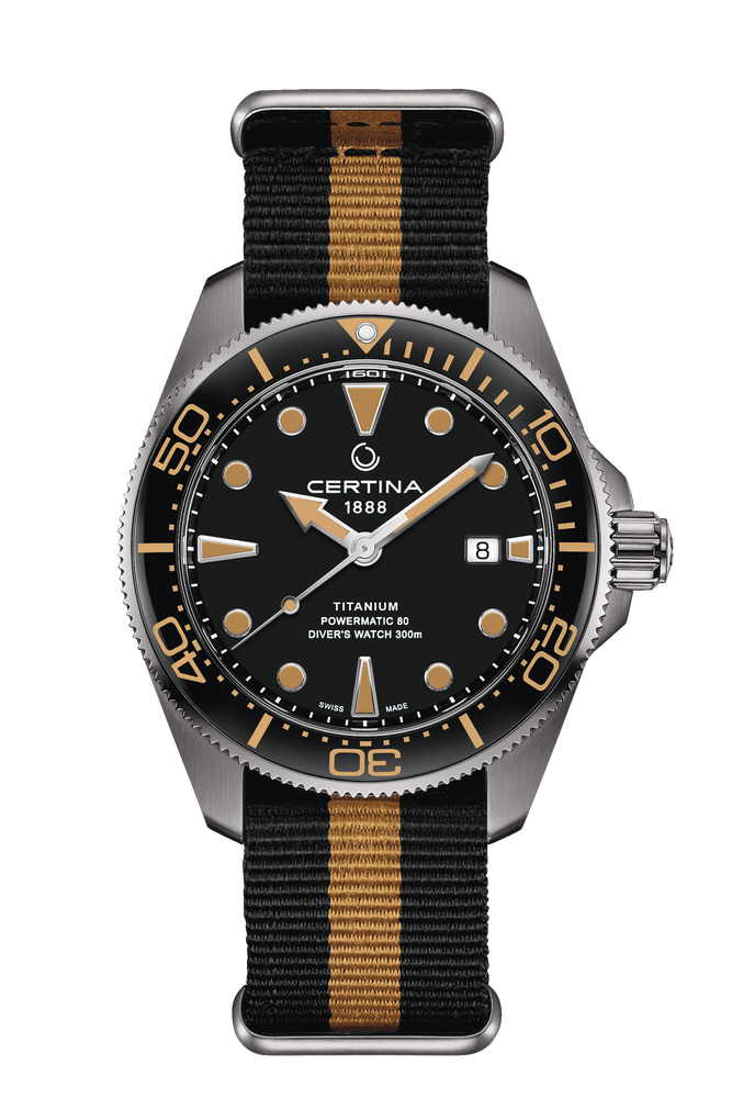 Certina DS Action Diver 43mm Powermatic 80 Black Dial Men's Watch C0326074805100
