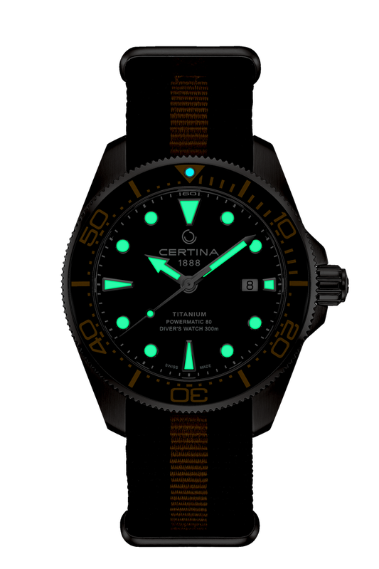 Certina DS Action Diver 43mm Powermatic 80 Black Dial Men's Watch C0326074805100