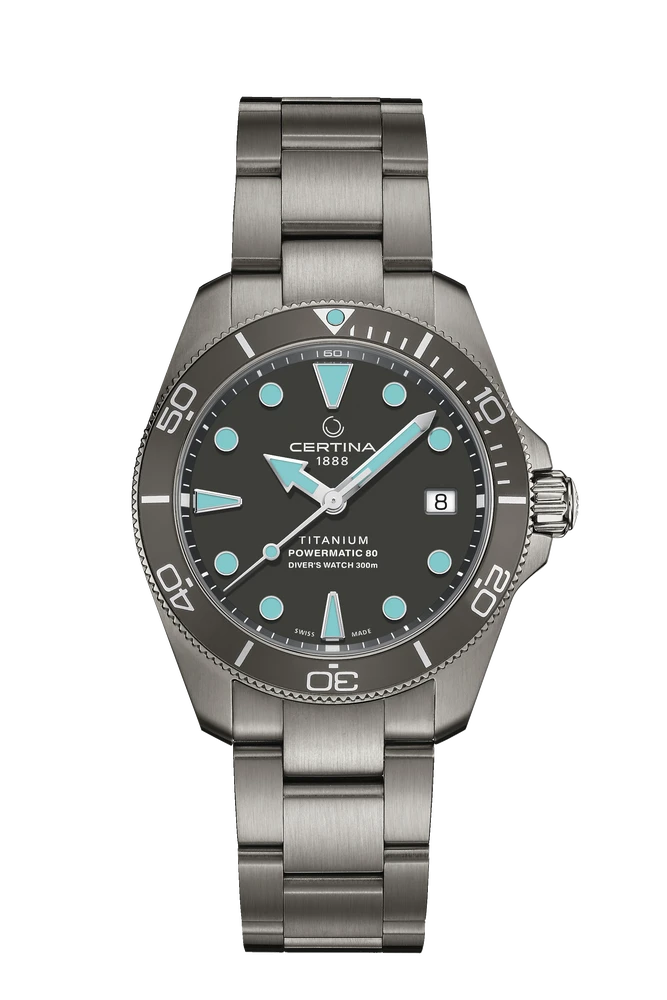 Certina DS Action Diver 38mm Titanium Powermatic 80 Men's Watch C0328074408100