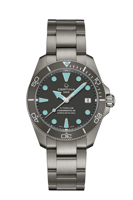 Certina DS Action Diver 38mm Titanium Powermatic 80 Men's Watch C0328074408100