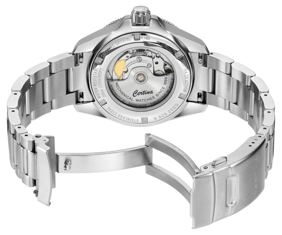 Certina DS Action GMT Powermatic 80 41mm Blue Dial Men's Watch C0329291104101