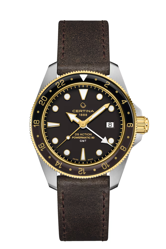 Certina DS Action GMT Powermatic 80 41mm Black Dial Men's Watch C0329292605100