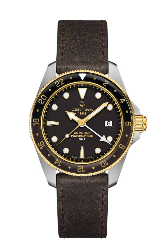 Certina DS Action GMT Powermatic 80 41mm Black Dial Men's Watch C0329292605100
