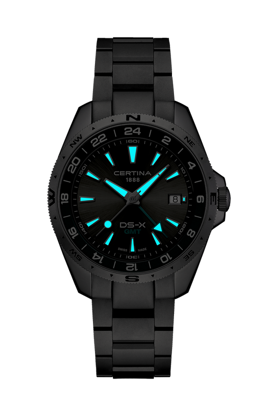 Certina DS-X GMT 41.2mm Grey Dial Men's Watch C0474521108100