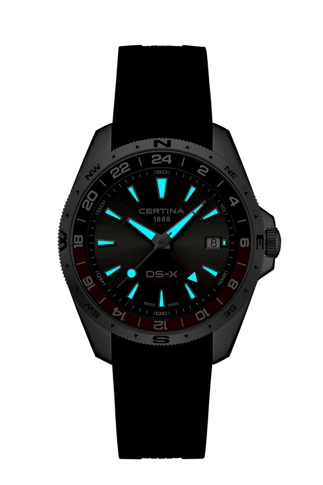 Certina DS-X GMT 41.2mm Grey Dial Men's Watch C0474521708101