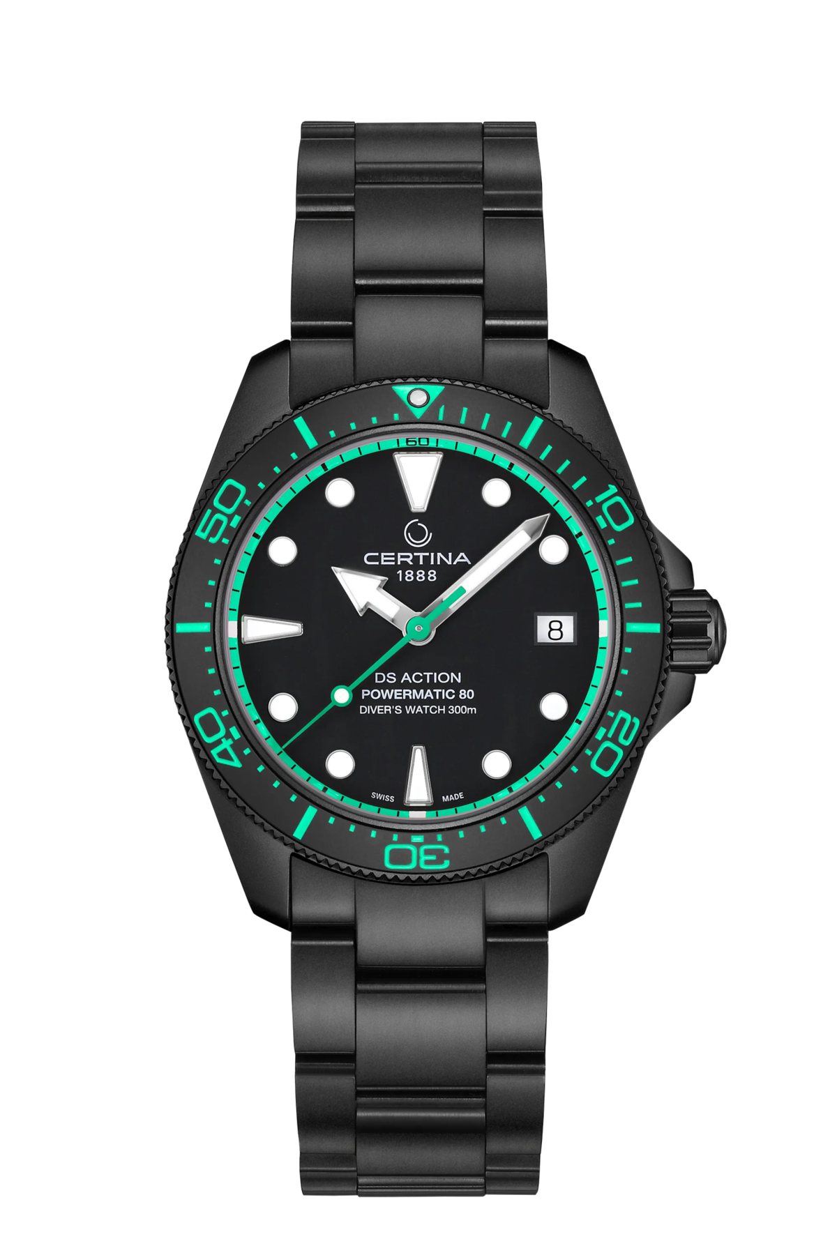 Certina DS Action Diver 38mm Black Dial Men's Watch C0488073305101