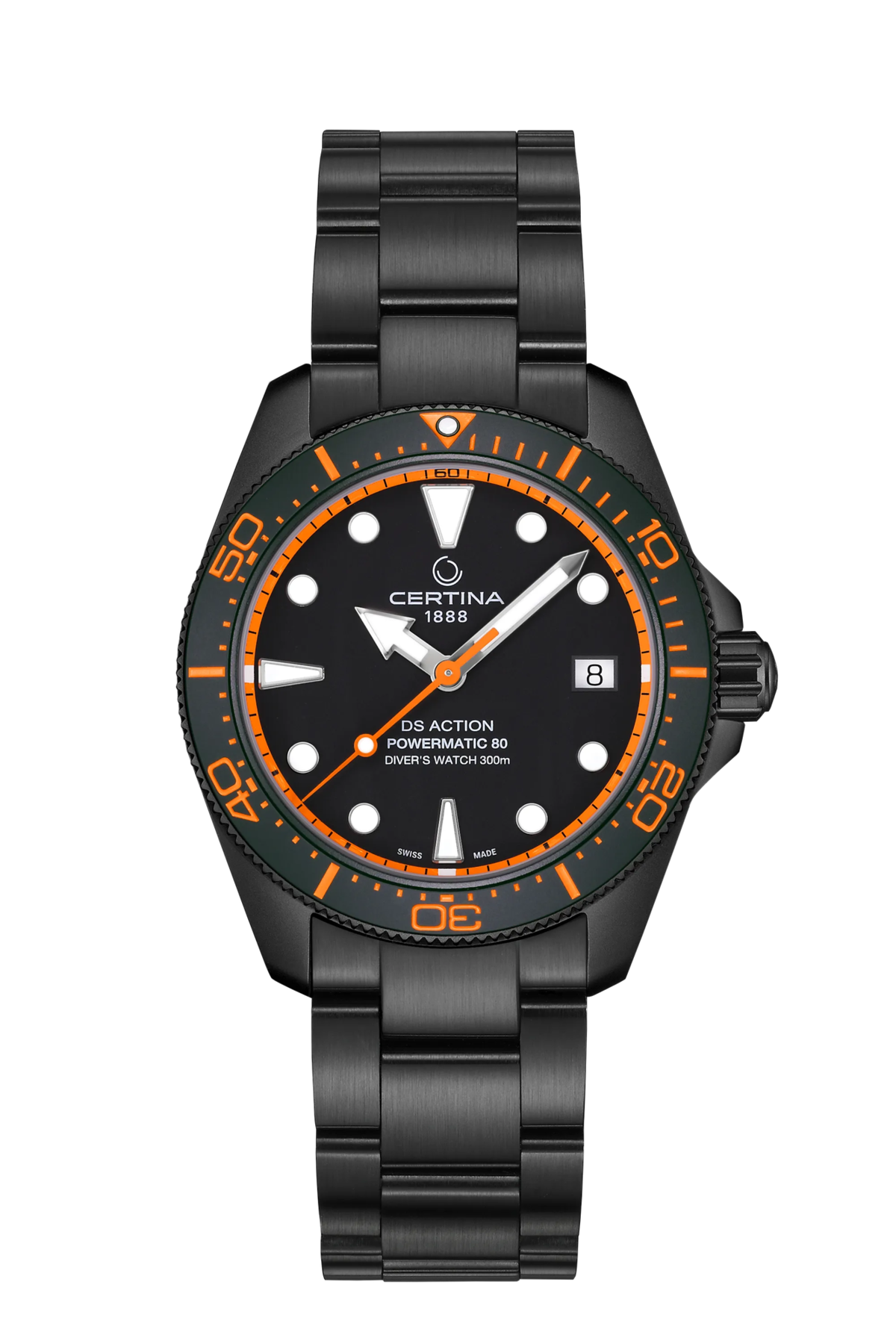 Certina DS Action Diver 38mm Black Dial Men's Watch C0488073305102