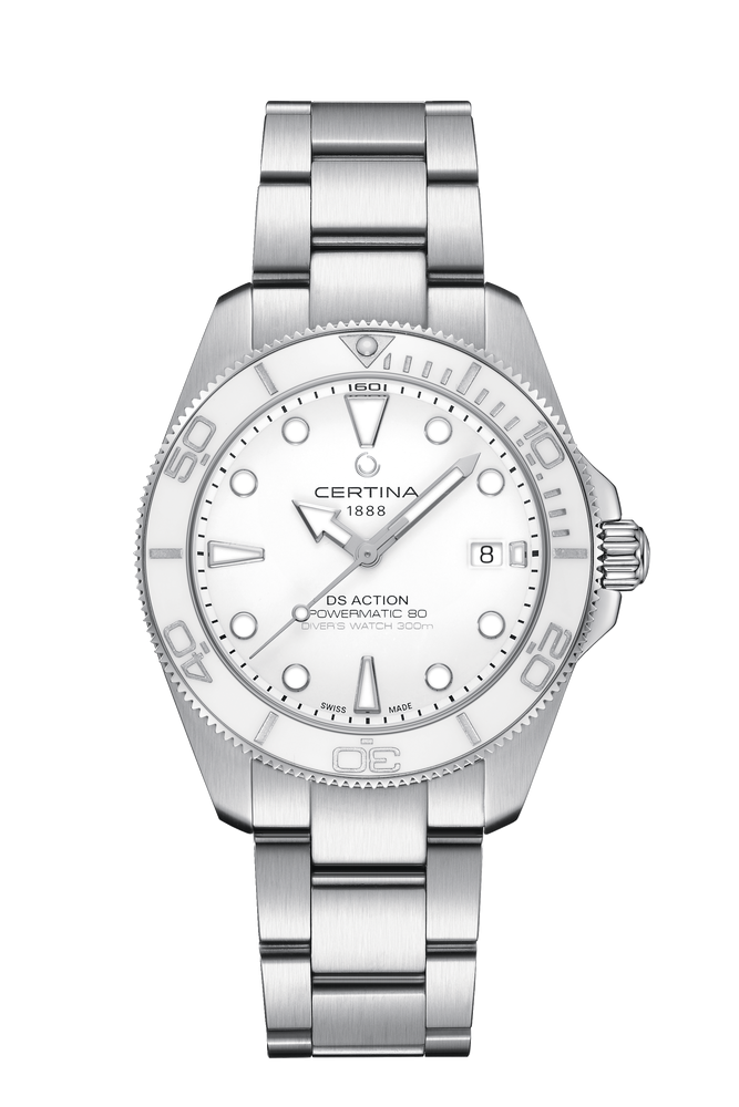 Certina DS Action Diver 40.5mm White Dial Men's Watch C0484071101100