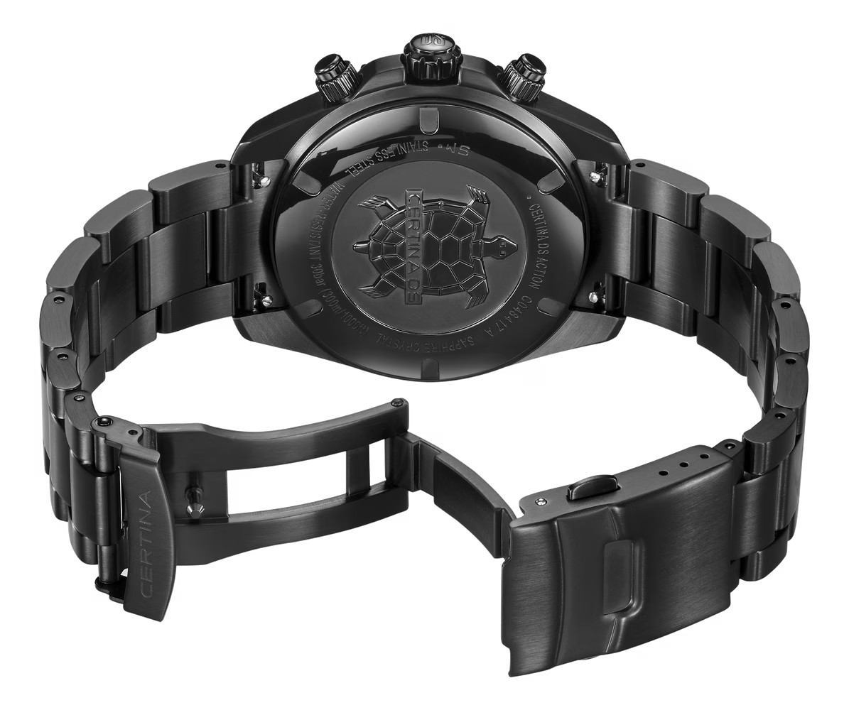 Certina DS Action Chrono 42mm Black Carbon Dial Men's Watch C0484173320100