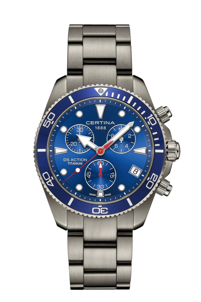 Certina DS Action Chrono 42mm Blue Dial Men's Watch C0484174404100 ...