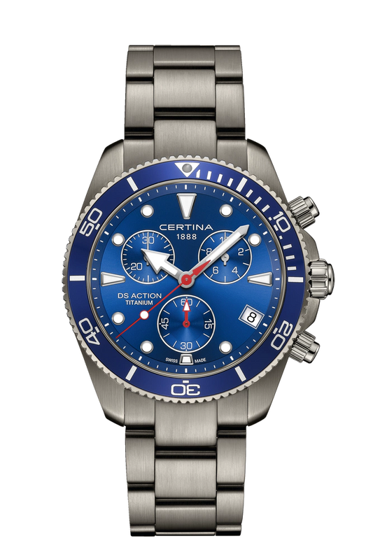 Certina DS Action Chrono 42mm Blue Dial Men's Watch C0484174404100