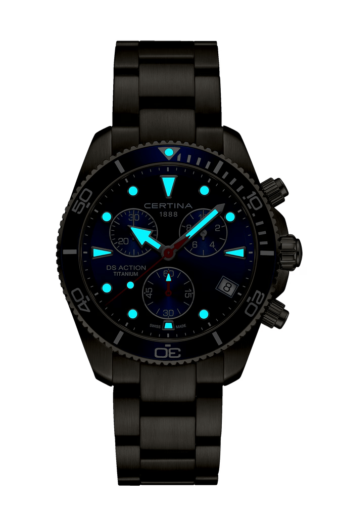 Certina DS Action Chrono 42mm Blue Dial Men's Watch C0484174404100