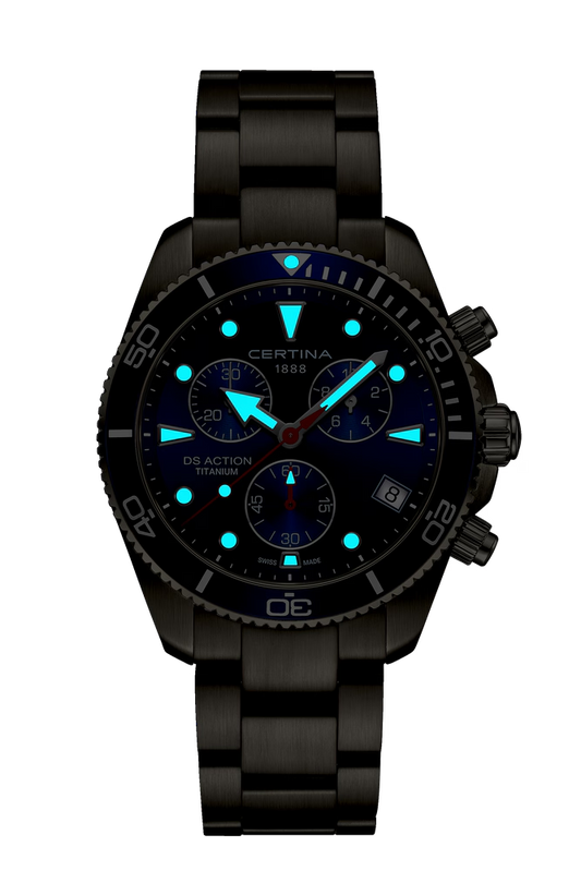 Certina DS Action Chrono 42mm Blue Dial Men's Watch C0484174404100
