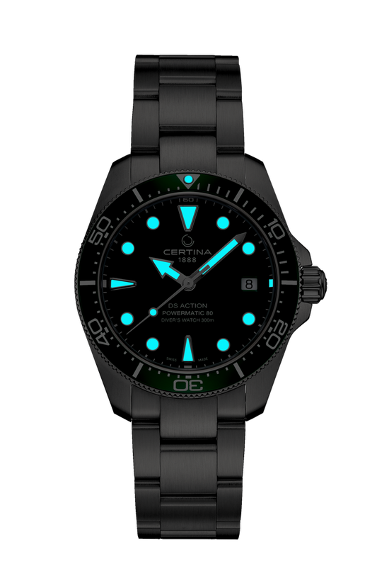 Certina DS Action Diver 38mm Powermatic 80 Green Dial Men's Watch C0488071109100