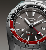 Certina DS-X GMT 41.2mm Grey Dial Men's Watch C0474521108101