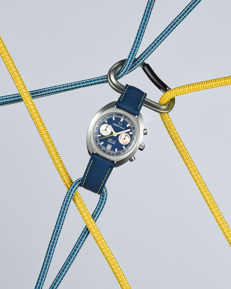 Certina DS-2 Chronograph Automatic 43.36mm Blue Dial Men's Watch C0244621804100