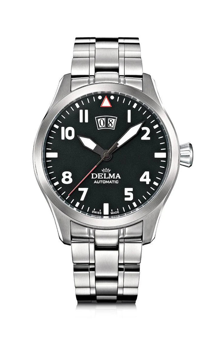 DELMA Commander Big Date 45mm Black Dial Men's Watch 41702.720.6.038