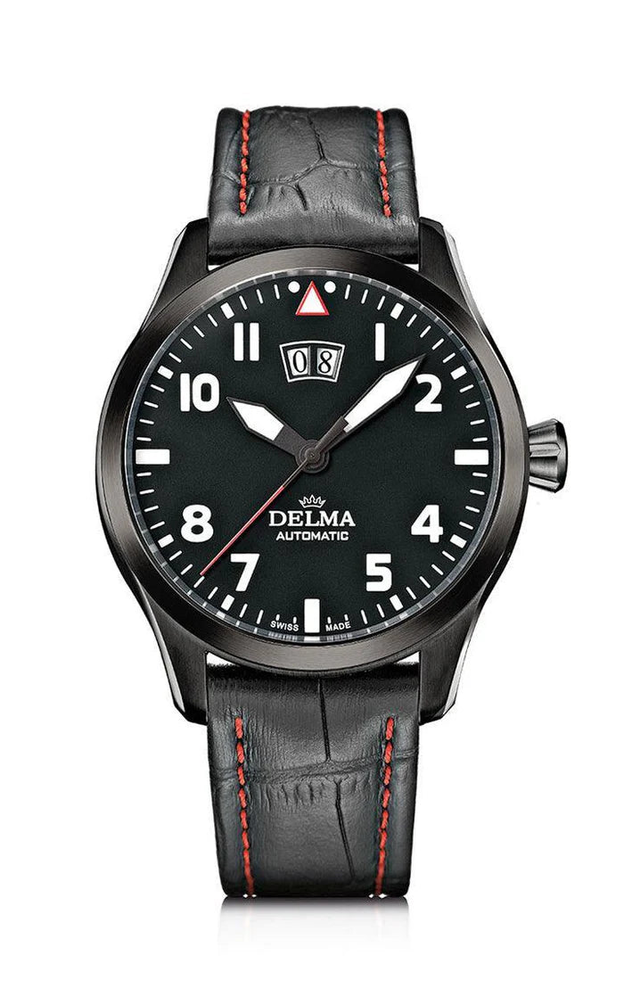 DELMA Commander Big Date 45mm Black Dial Men's Watch 44601.720.6.038