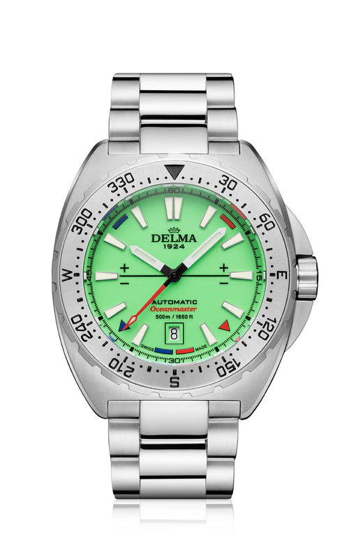 DELMA Oceanmaster Lume 44mm Dark Green Dial Men's Watch 41701.670.6.149
