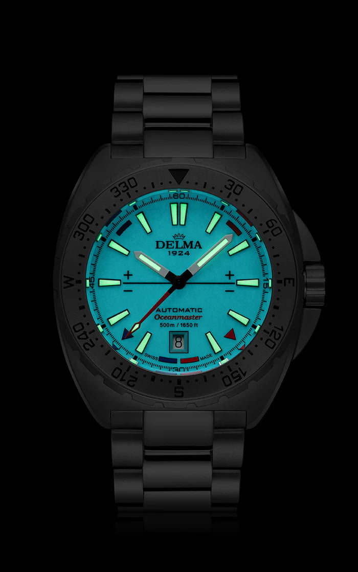 DELMA Oceanmaster Lume 44mm Dark Blue Dial Men's Watch 41701.670.6.199