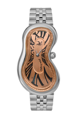 EXAEQUO Dali Classic Melting Watch Bracelet 28mm PVD Rose Gold Dial Men's Watch DEX0001.0110B