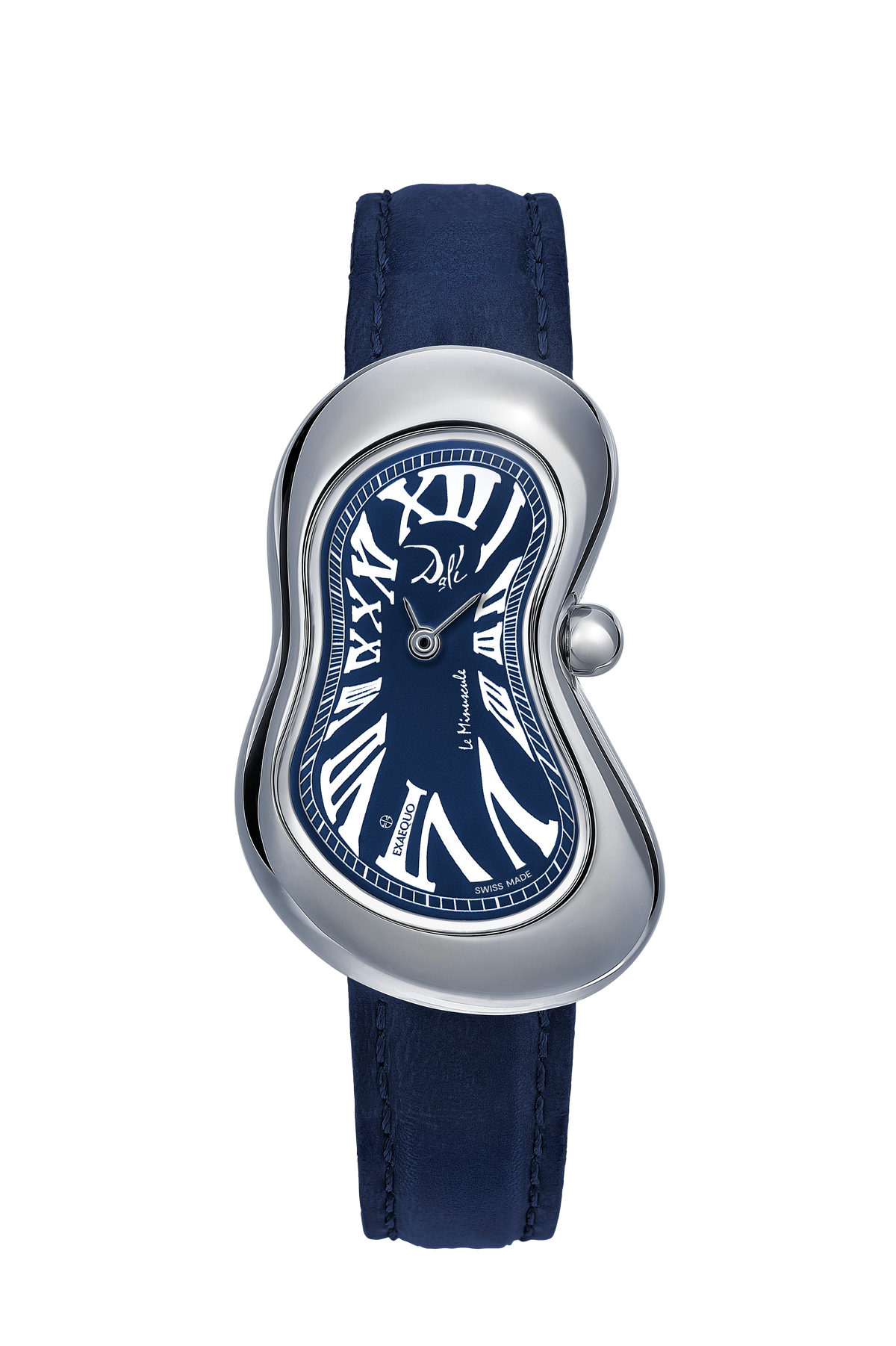 EXAEQUO Dali Minuscule Melting Watch 26mm Dark Blue Dial Men's Watch DEX0021.0004