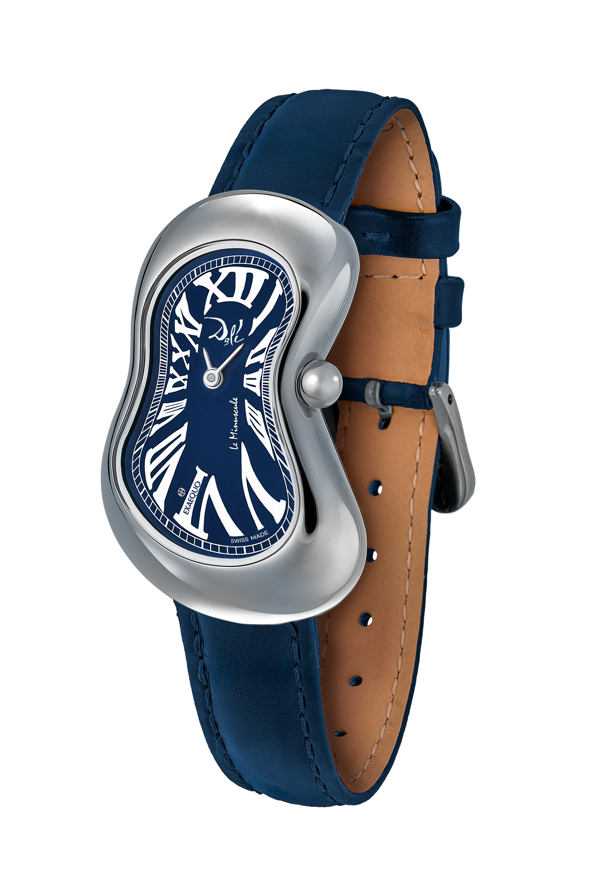 EXAEQUO Dali Minuscule Melting Watch 26mm Dark Blue Dial Men's Watch DEX0021.0004
