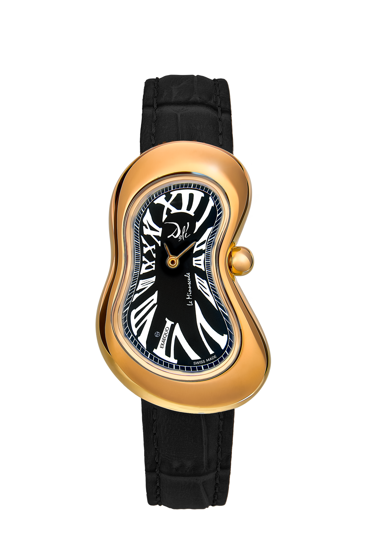 EXAEQUO Dali Minuscule Melting Watch 26mm Black Dial Men's Watch DEX0022.0001