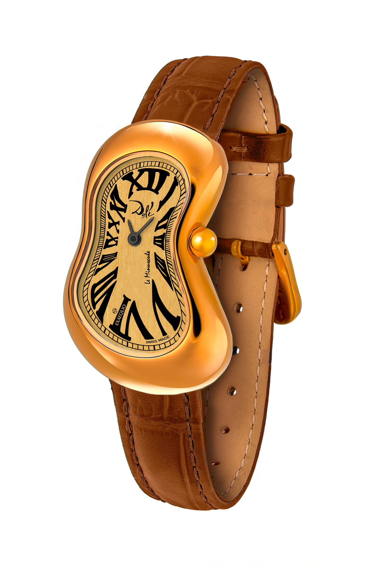 EXAEQUO Dali Minuscule Melting Watch 26mm Yellow Gold Dial Men's Watch DEX0022.0003