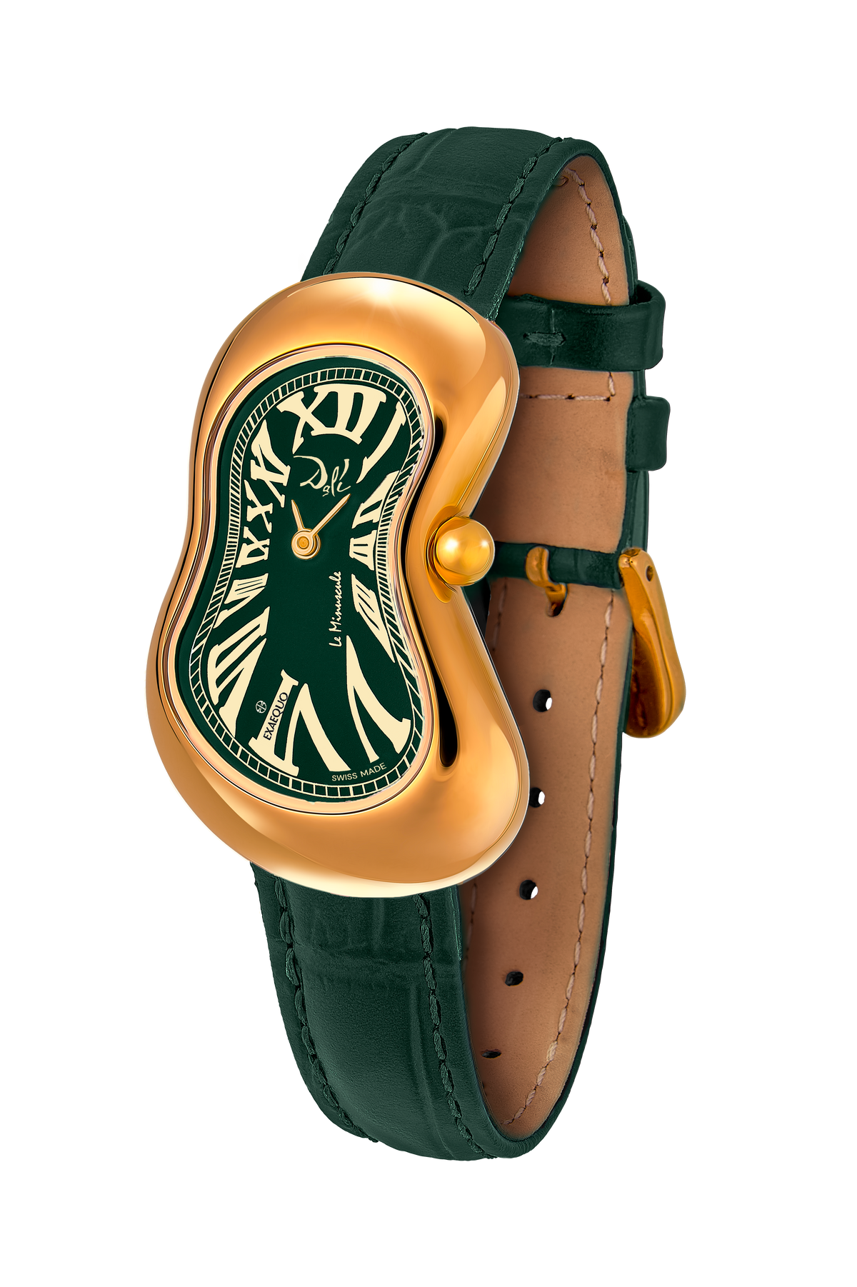 EXAEQUO Dali Minuscule Melting Watch 26mm Green Dial Men's Watch DEX0022.0005