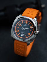 Marvin Malton Cushion 42mm Black & Orange Dial Men's Watch M119.13.63.96