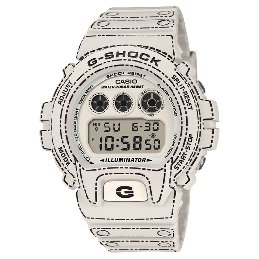 G-Shock Digital 6900 Series 50mm White/Digital Dial Men's Watch DW6900RGM-5